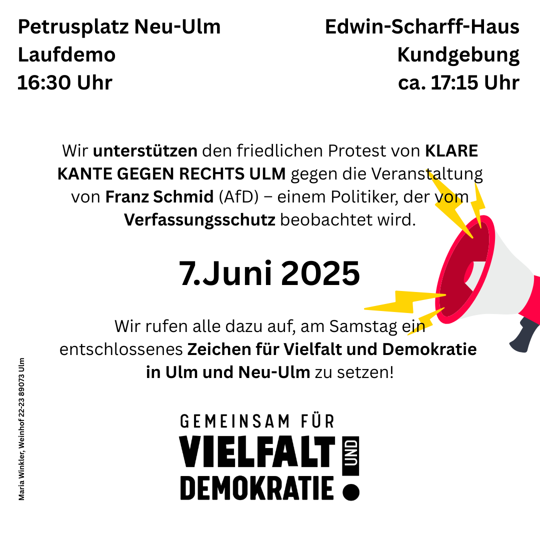 Aufruf zum friedlichen Protest